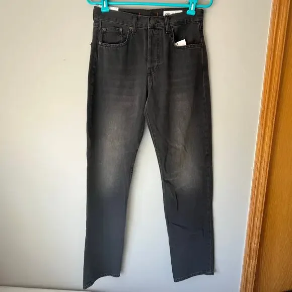 NWT! Zara Straight Leg Dark Gray High Rise Jean Size 4 - Picture 13 of 13